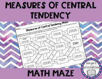 Elementary Statistics Measures Of Central Tendency Worksheet