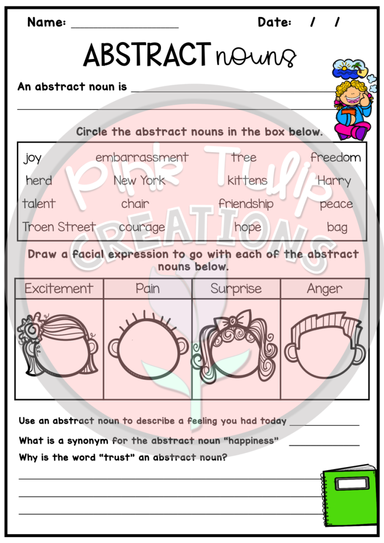Abstract Noun Worksheets For Grade 4