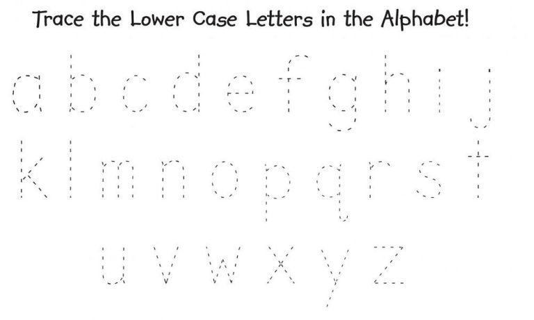 Letter Tracing Sheets Lowercase