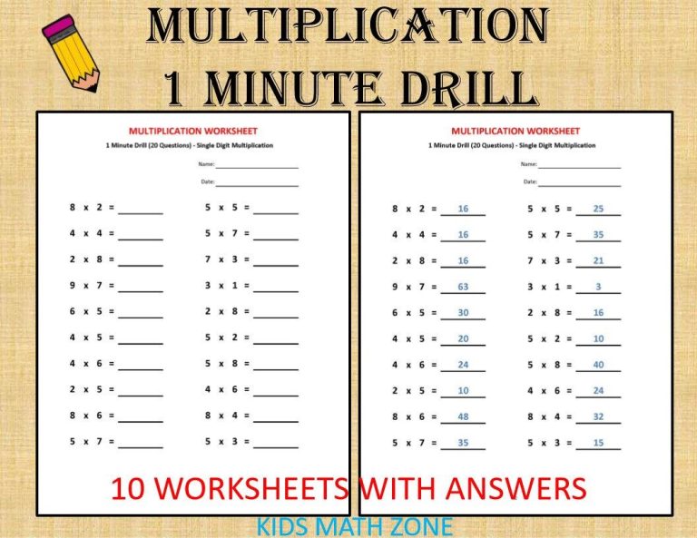 Basic Multiplication Worksheets Pdf