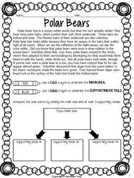 2nd Grade Main Idea And Details Worksheets