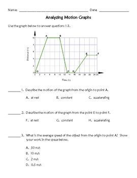 Speed Velocity And Acceleration Worksheet 8th Grade