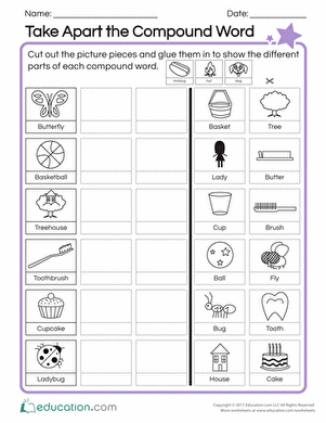 Compound Words Worksheets For Grade 1