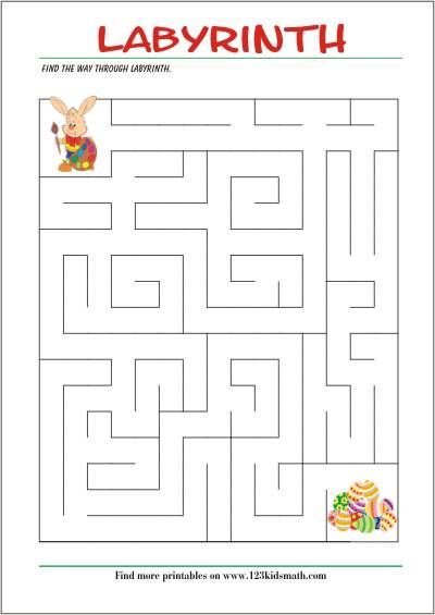 Maze Worksheets For Kids