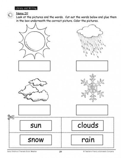Weather Worksheets For Kids