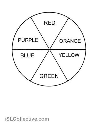Printable Color Wheel Worksheet