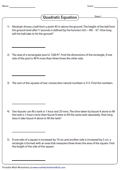 Inequality Word Problems Worksheet With Answers