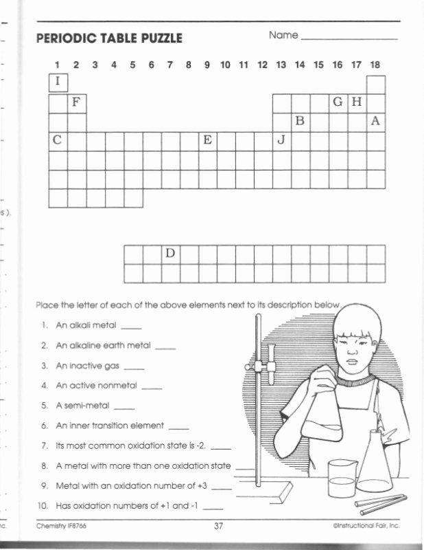 Periodic Table Worksheet Answers Chemistry