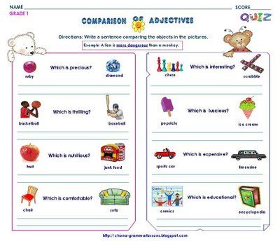 Comparative Worksheet For Kindergarten