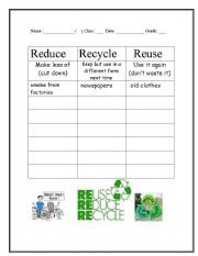 Recycling Worksheets Ks2