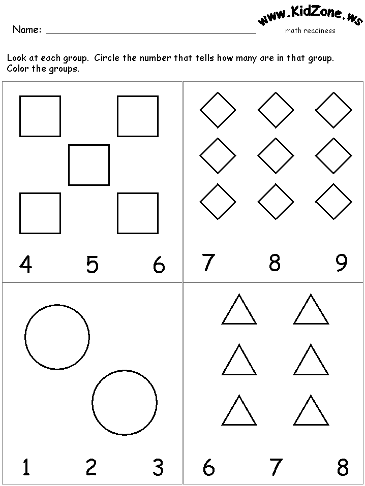 Preschool Homework Sheets