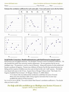 Scatter Plots And Lines Of Best Fit Worksheet