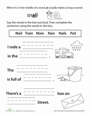Spelling Phonics Worksheets Grade 2
