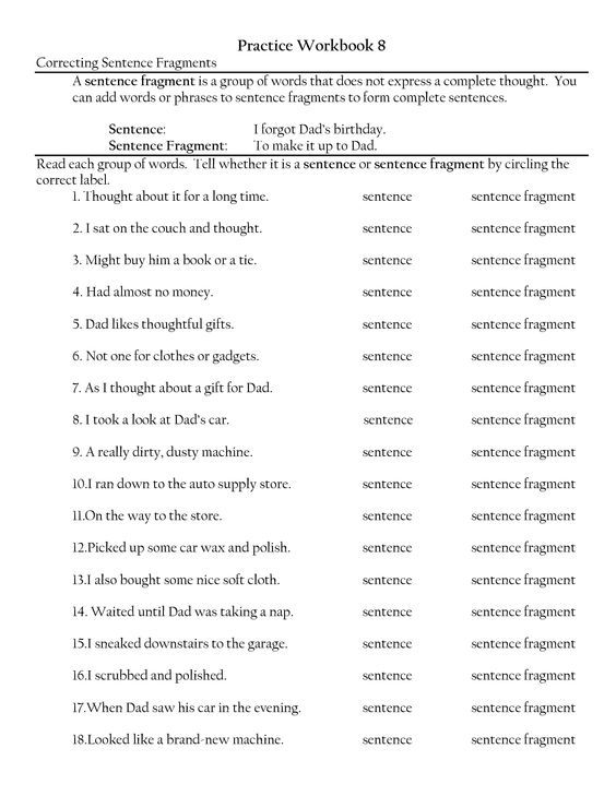 4th Grade Types Of Sentences Worksheets Pdf