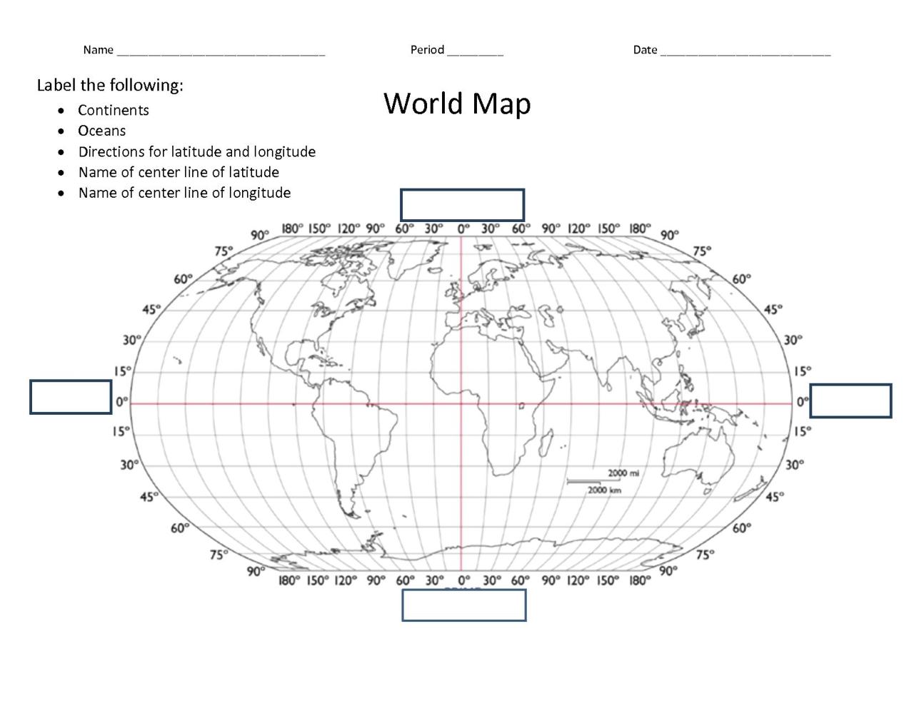Latitude And Longitude Worksheets For 6th Grade