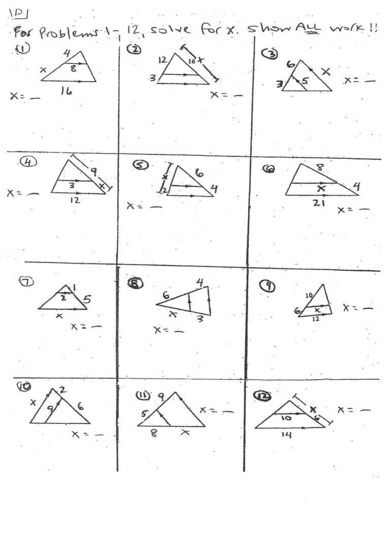 Triangle Inequality Theorem Worksheet Pdf
