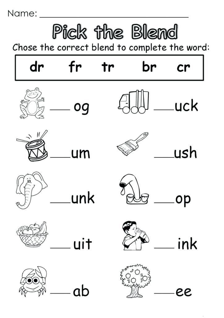 English Worksheets For Kindergarten 1