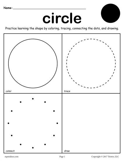 Learning Shapes Worksheets Free