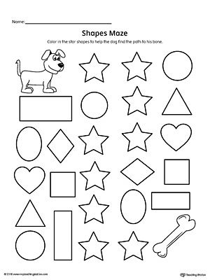 Pre K Shapes Worksheets For Preschool