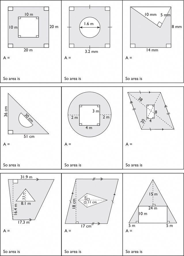 Composite Figures Worksheet Answers