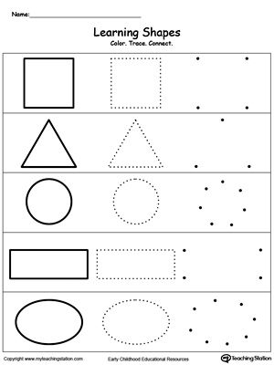Basic Shapes Worksheets For Kindergarten Pdf
