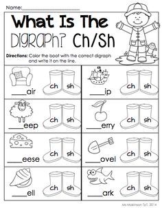 Sh Words Worksheet For Kindergarten