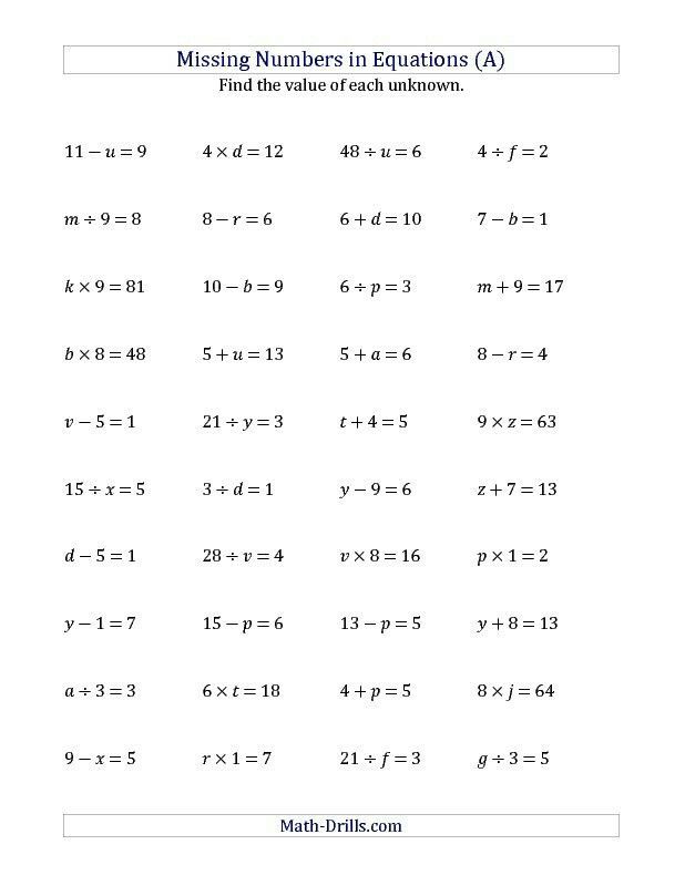 Algebra 1 Worksheets Pdf