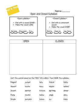 Syllabication Worksheets Grade 4