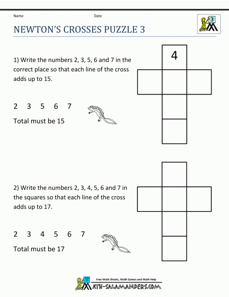 Math Salamanders Place Value Riddles