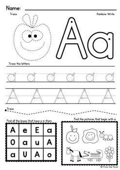 Phonics Worksheets For Kindergarten Letter A