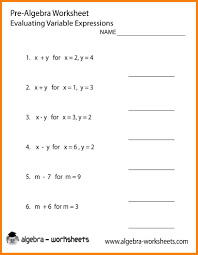 Free Algebra Worksheets For 9th Grade