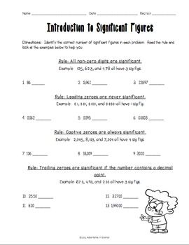 Significant Figures Practice Worksheet Answers Chemistry