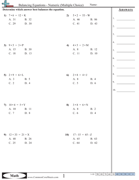 Year 8 Maths Worksheets