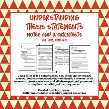 Thesis Statement Worksheet Answer Key
