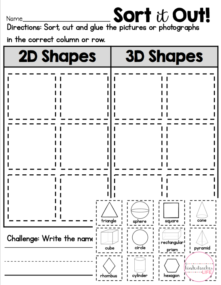 2d Shapes Worksheets For Preschool