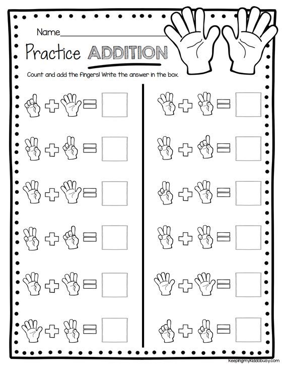 Preschool Math Worksheets For Toddlers