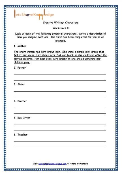 English Worksheets For Grade 4 Printable