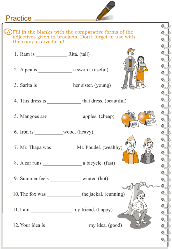English Worksheets For Grade 3 Adjectives