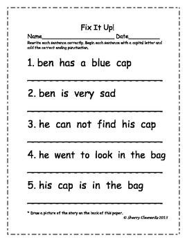 2nd Grade Ending Punctuation Worksheets