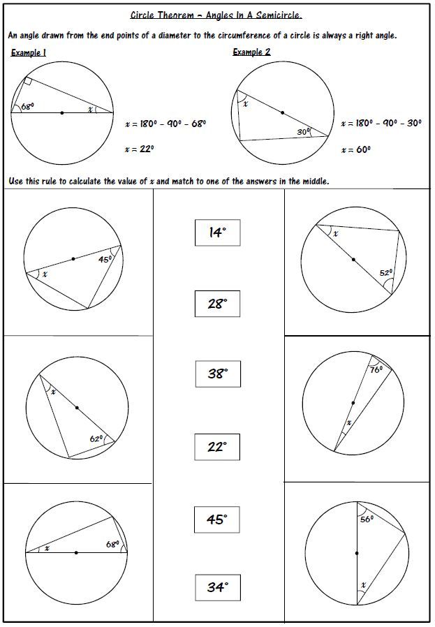 Equation Of A Circle Worksheet Gcse