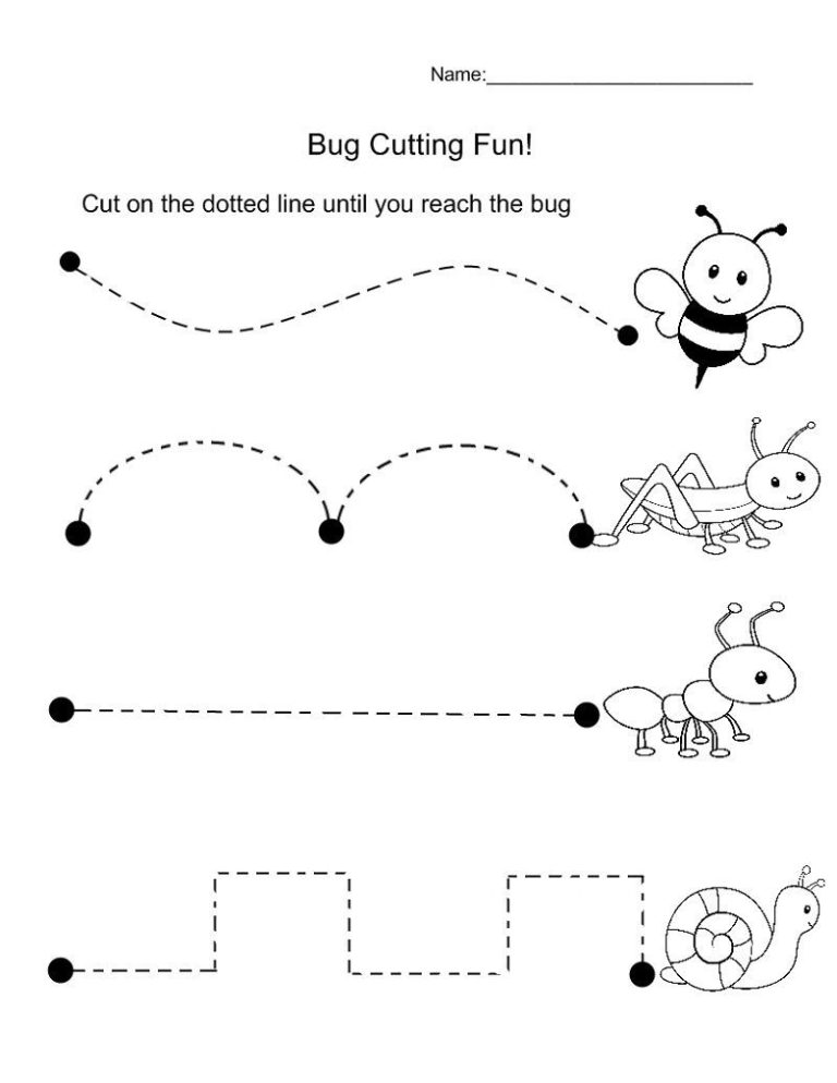 Cutting Worksheets For Preschool