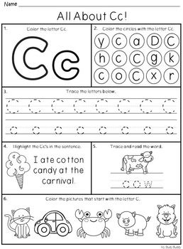 Alphabet Worksheets A Z With Pictures