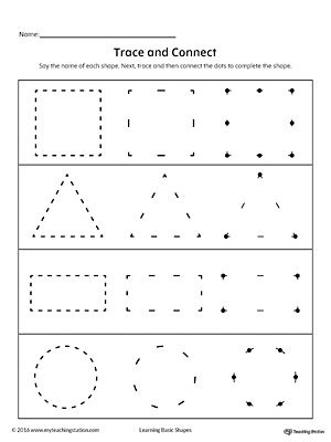 Preschool Learning Shapes Worksheets