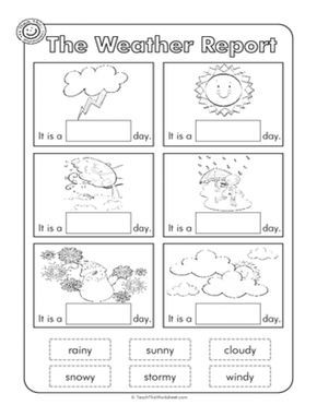 Weather Worksheets For Kindergarten Free