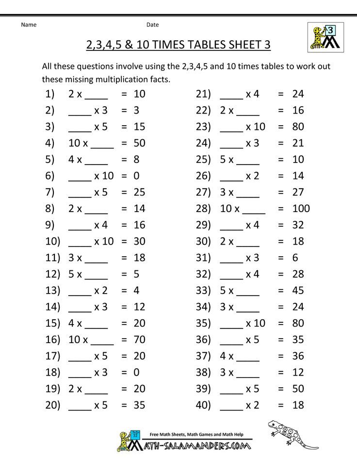 Multiplication Worksheets Grade 3 Printable