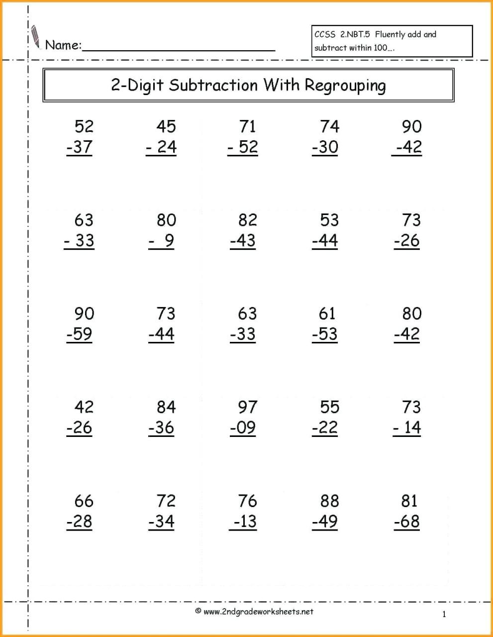 Printable Addition 3rd Grade Math Worksheets