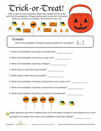 5th Grade Halloween Math Worksheets