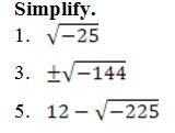 Imaginary Numbers Worksheet Answer Key