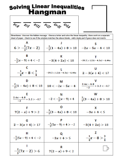 One And Two Step Inequalities Worksheet