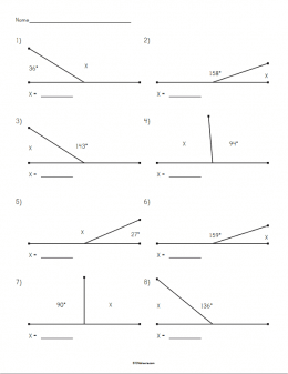 Complementary Angles Worksheet